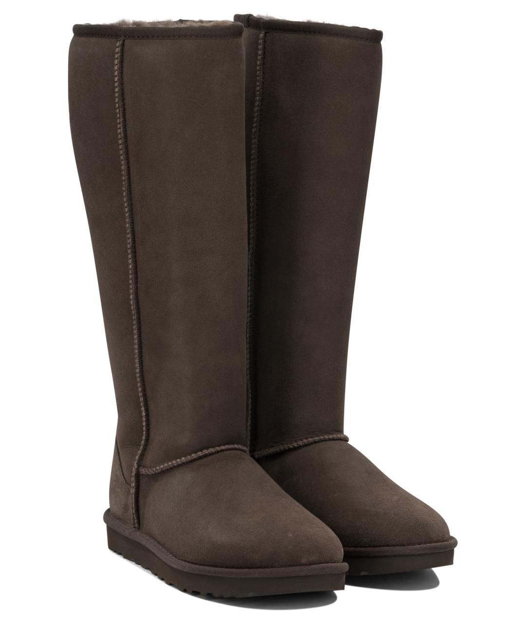 UGG Коричневые кожаные сапоги, фото 2