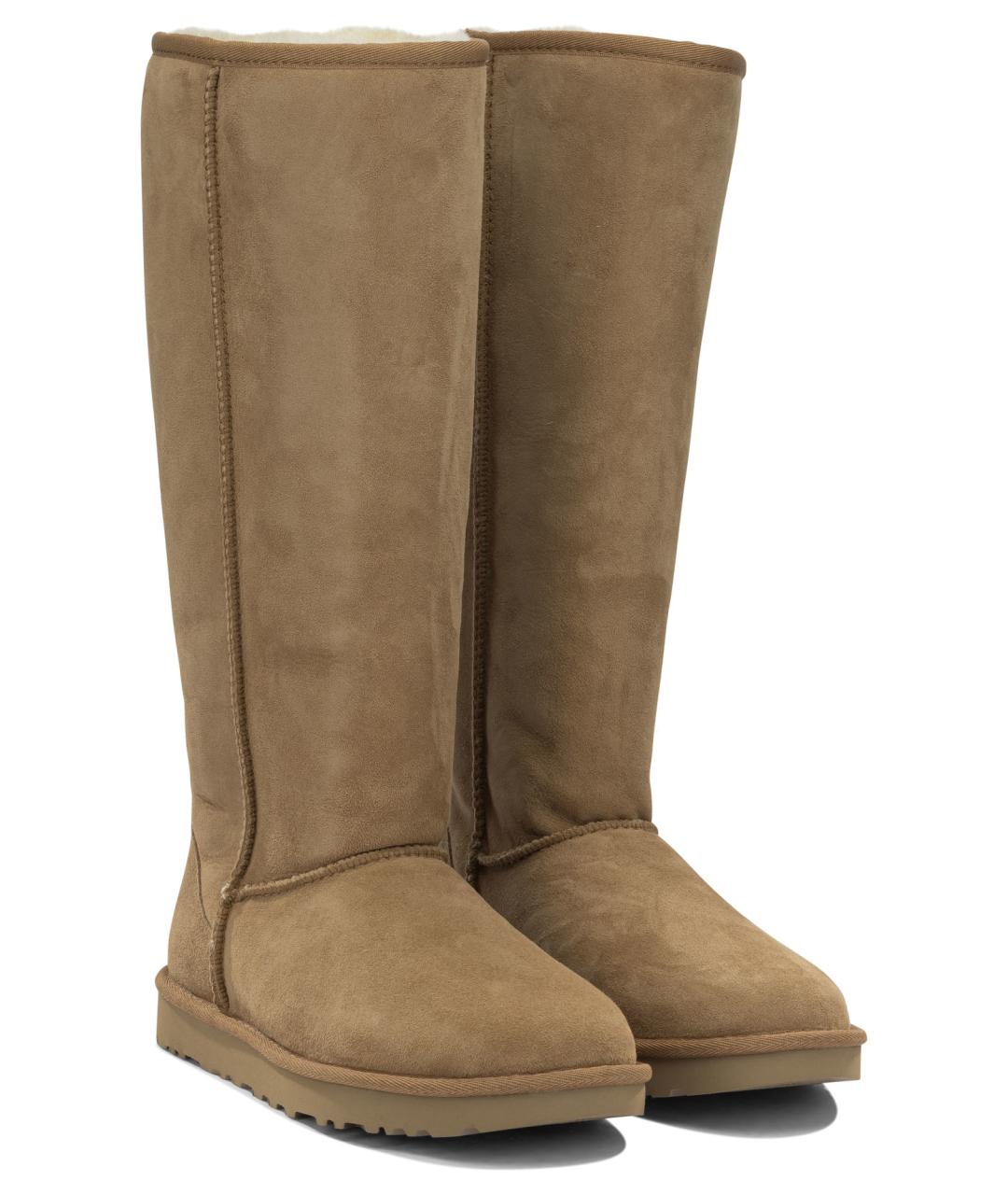UGG Коричневые кожаные сапоги, фото 2