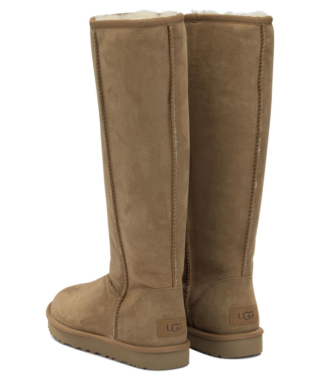 UGG Коричневые кожаные сапоги, фото 4