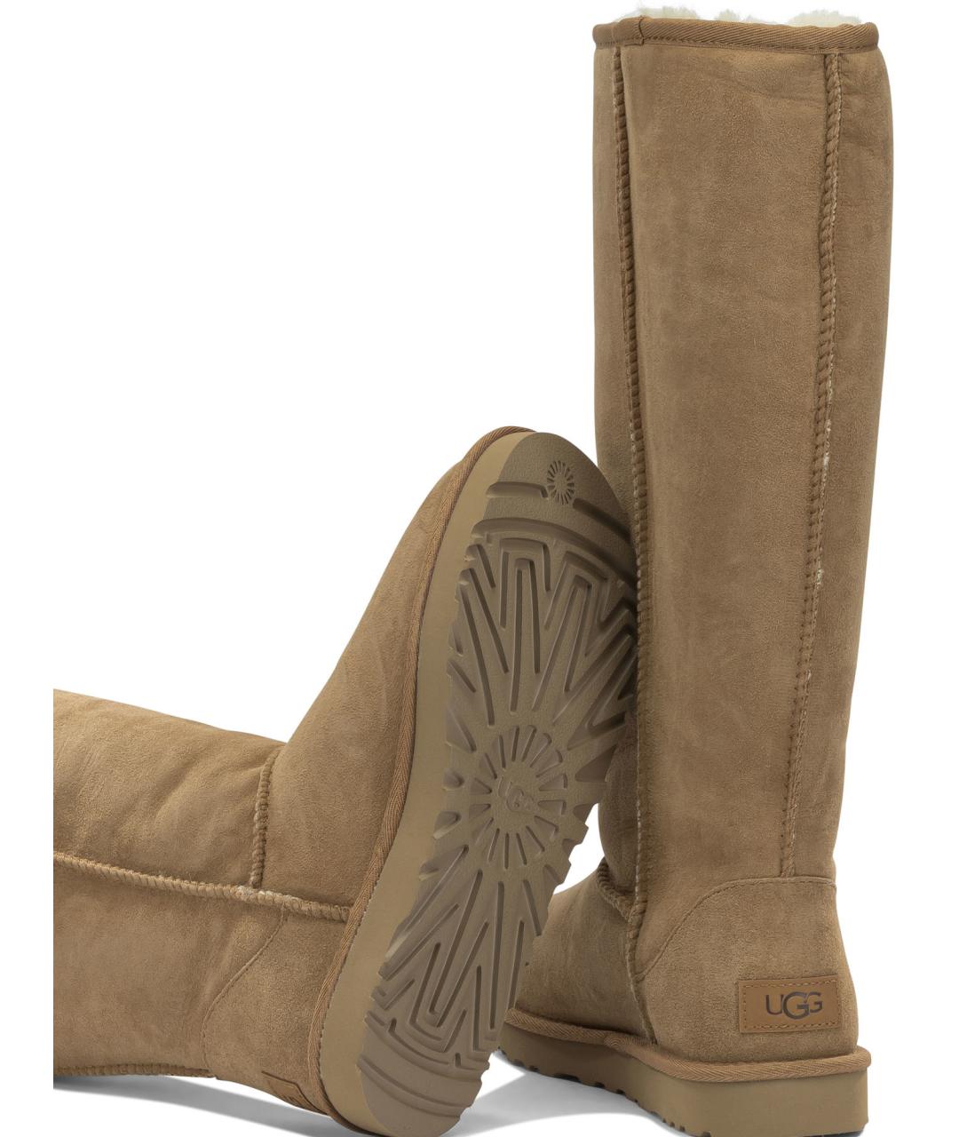 UGG Коричневые кожаные сапоги, фото 5