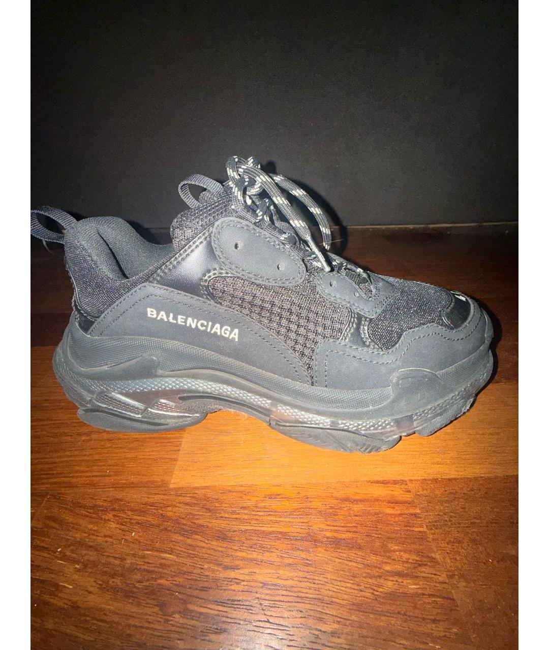 BALENCIAGA Черные текстильные кроссовки, фото 5