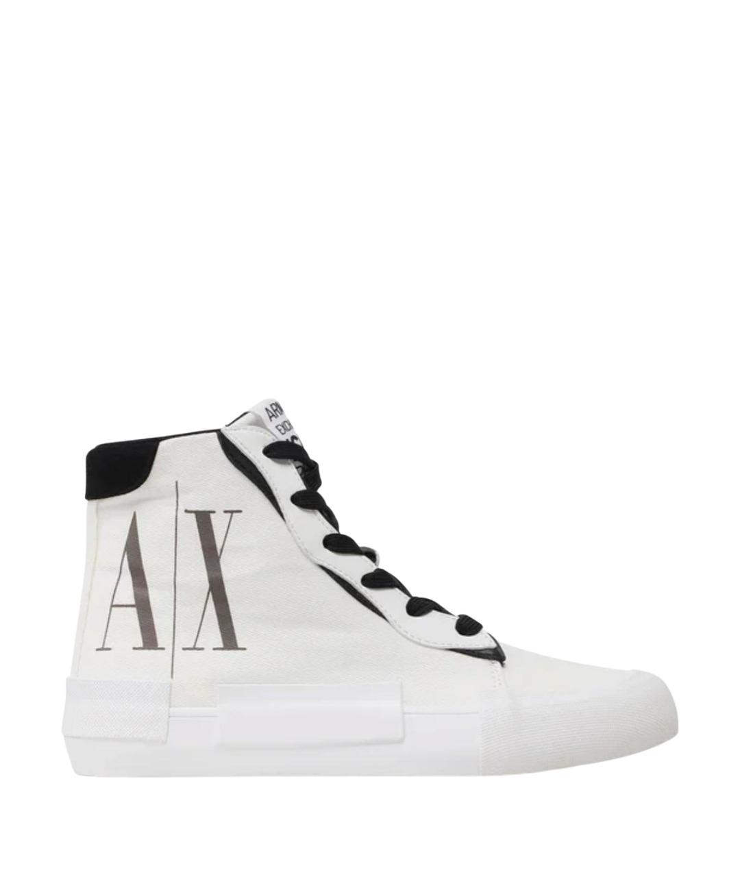 ARMANI EXCHANGE Белые текстильные кеды, фото 1