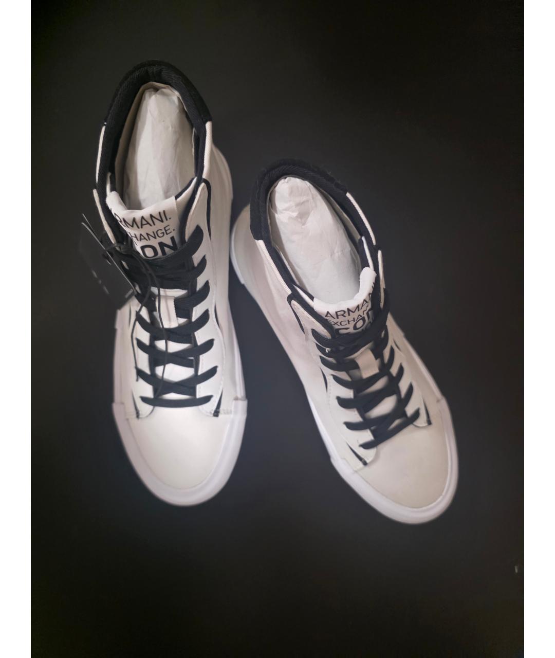 ARMANI EXCHANGE Белые текстильные кеды, фото 5