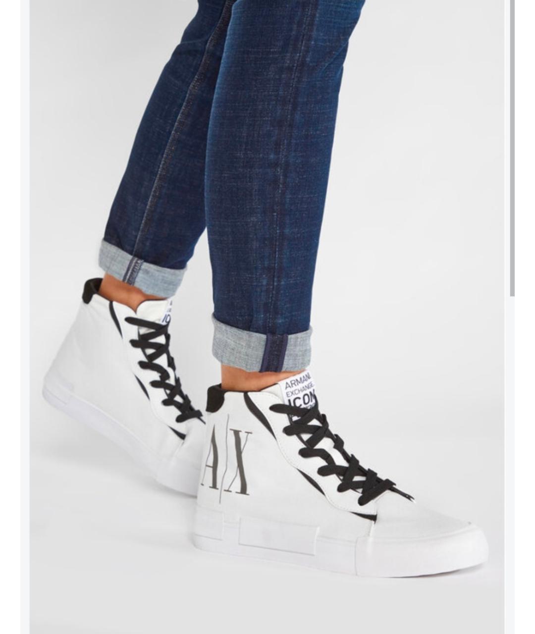 ARMANI EXCHANGE Белые текстильные кеды, фото 3
