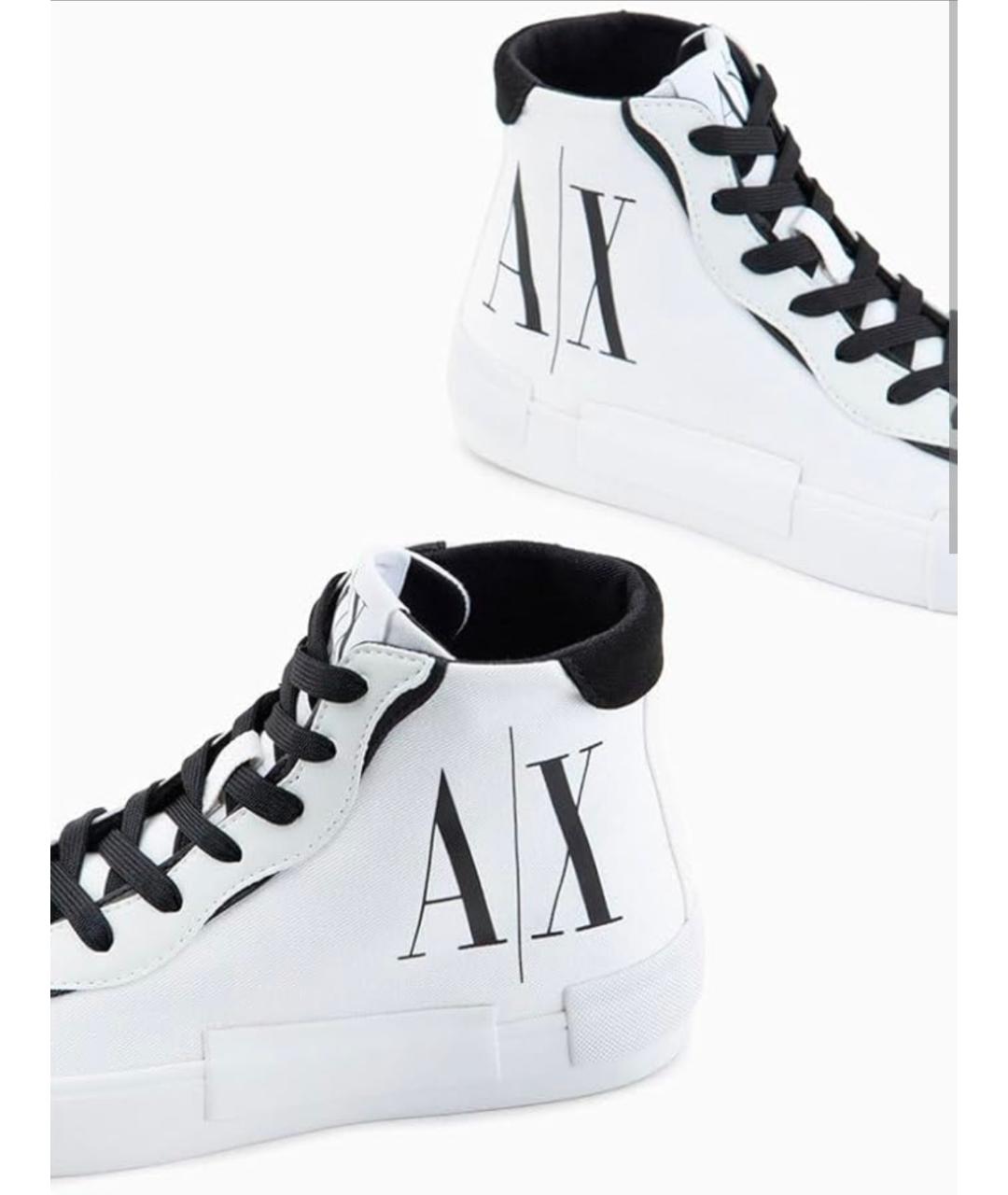 ARMANI EXCHANGE Белые текстильные кеды, фото 2