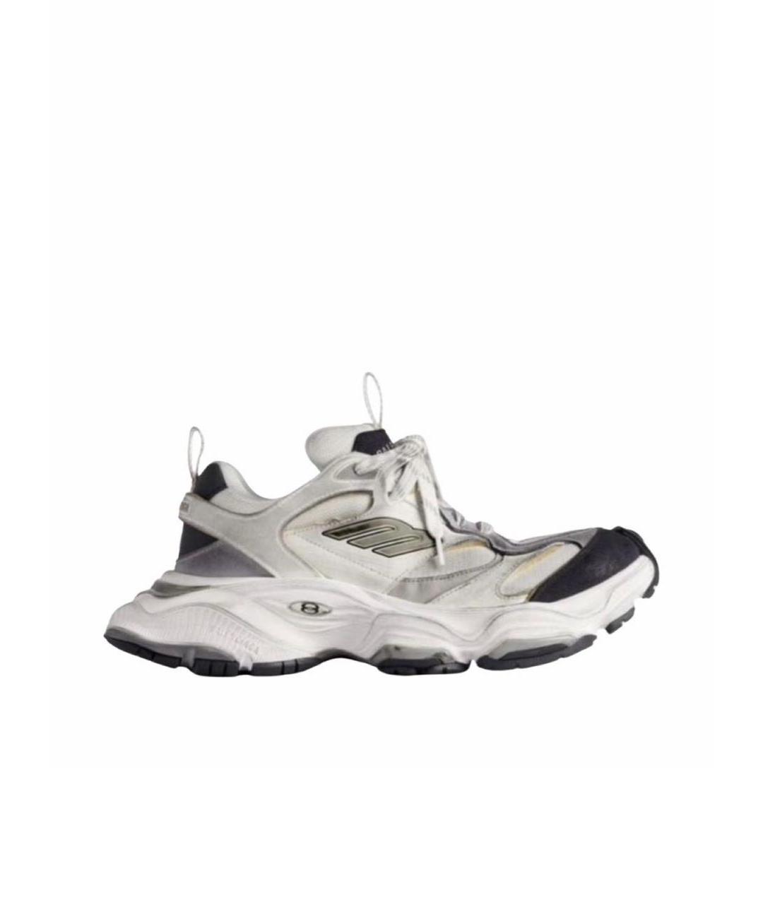 BALENCIAGA Серые кожаные кроссовки, фото 5