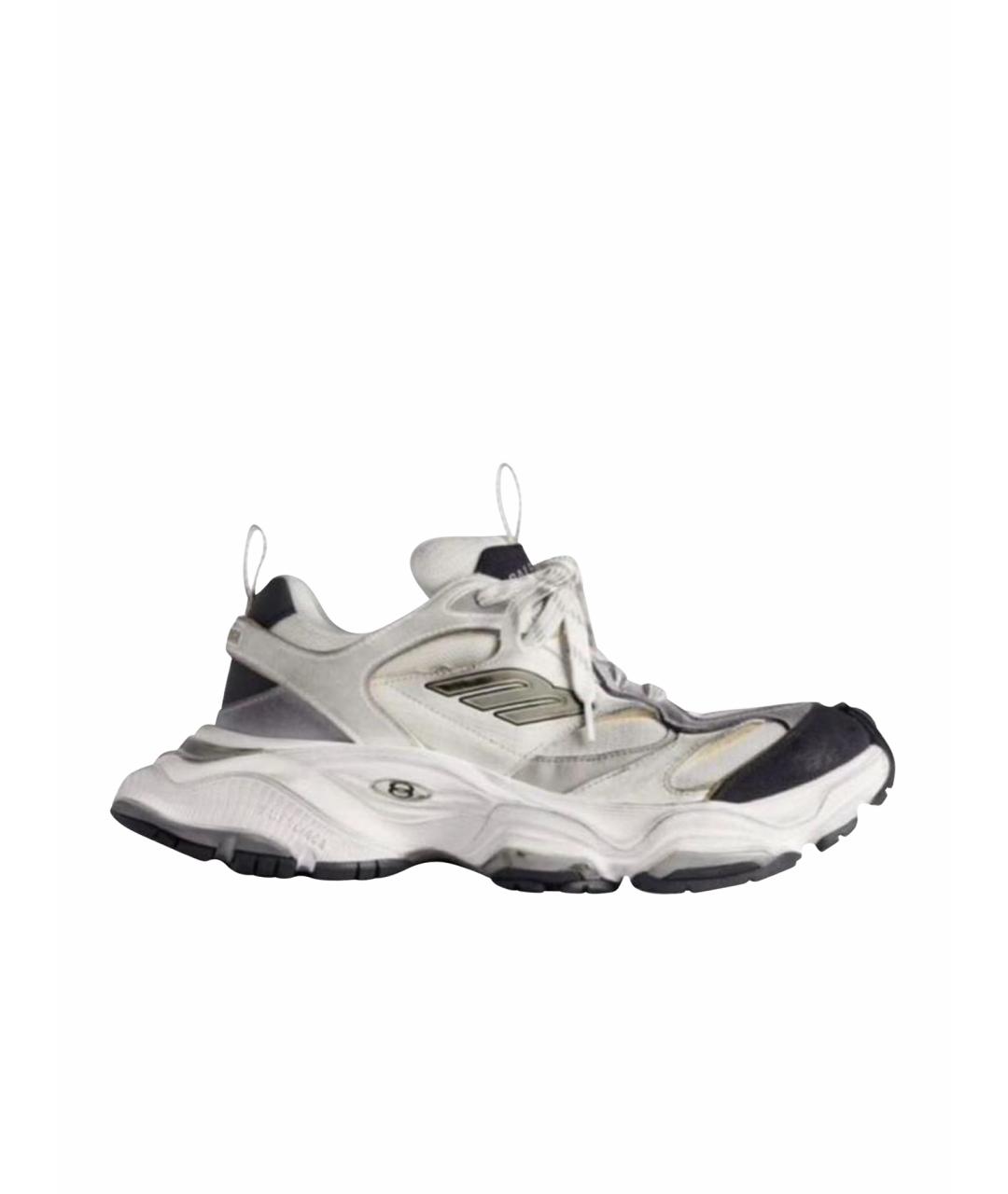 BALENCIAGA Серые кожаные кроссовки, фото 1