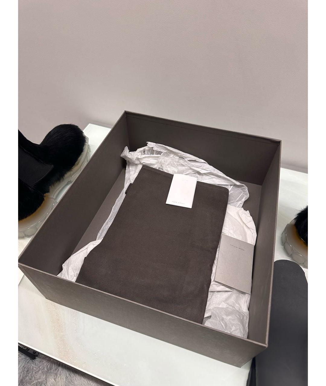 RICK OWENS Черные высокие ботинки, фото 7