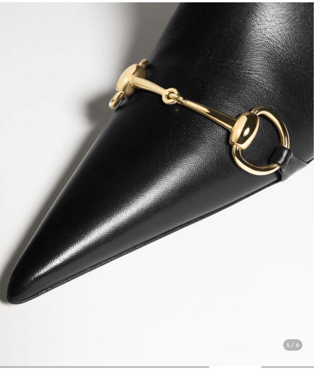 GUCCI Черные кожаные ботильоны, фото 4