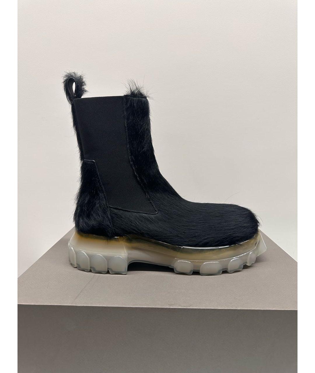 RICK OWENS Черные высокие ботинки, фото 9