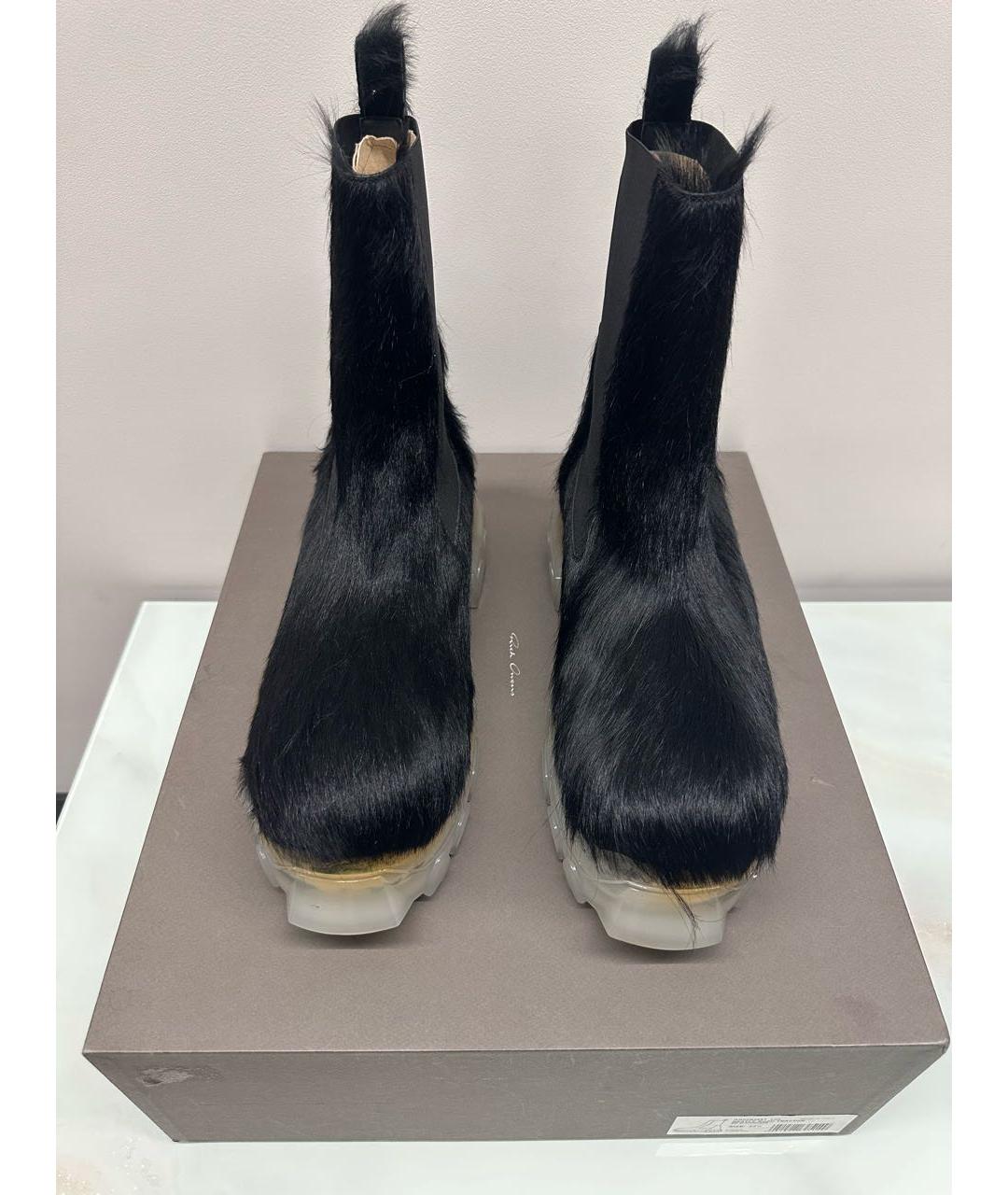 RICK OWENS Черные высокие ботинки, фото 3