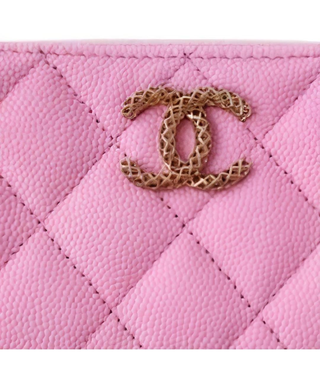 CHANEL Розовый кожаный кардхолдер, фото 4