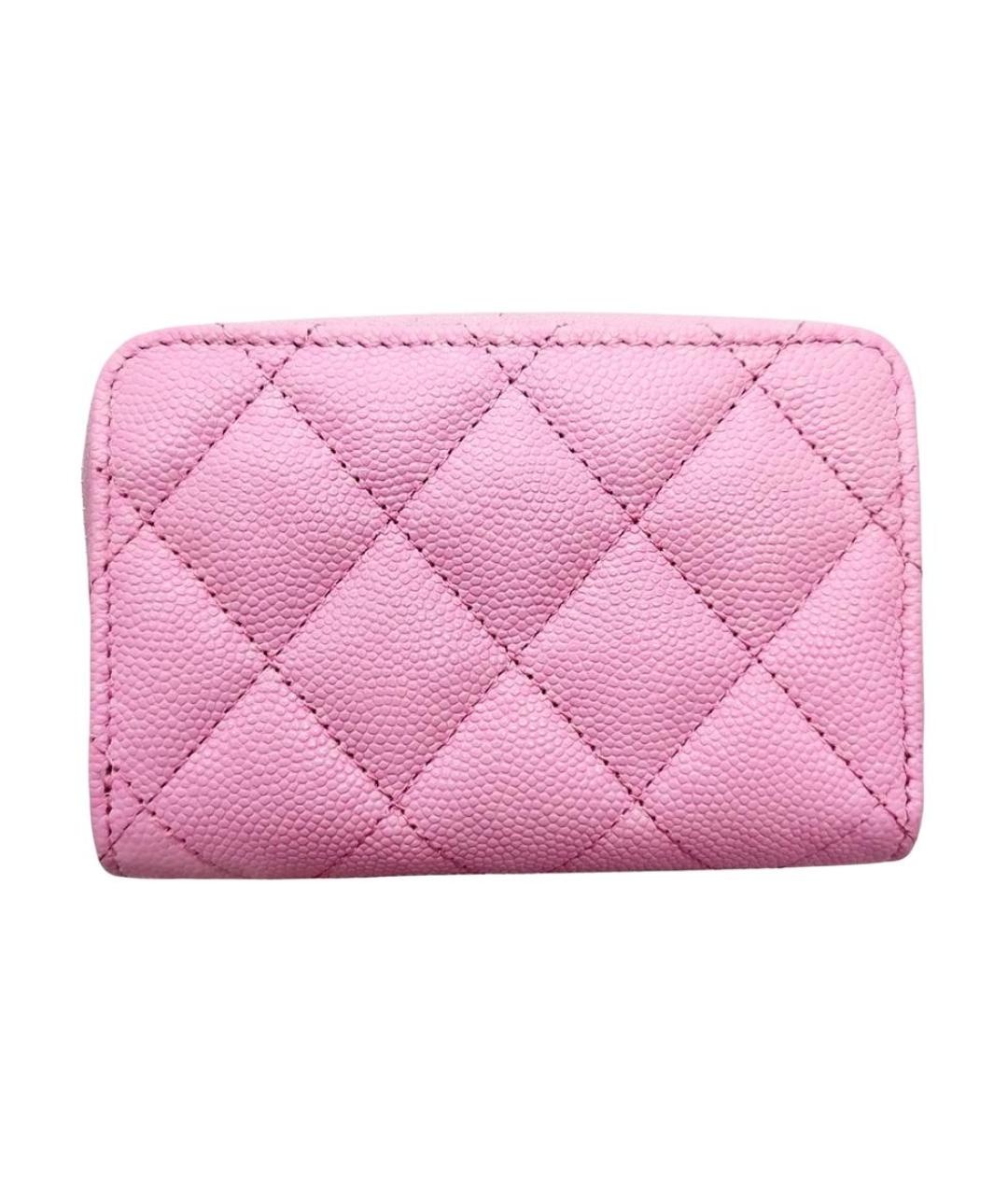 CHANEL Розовый кожаный кардхолдер, фото 2