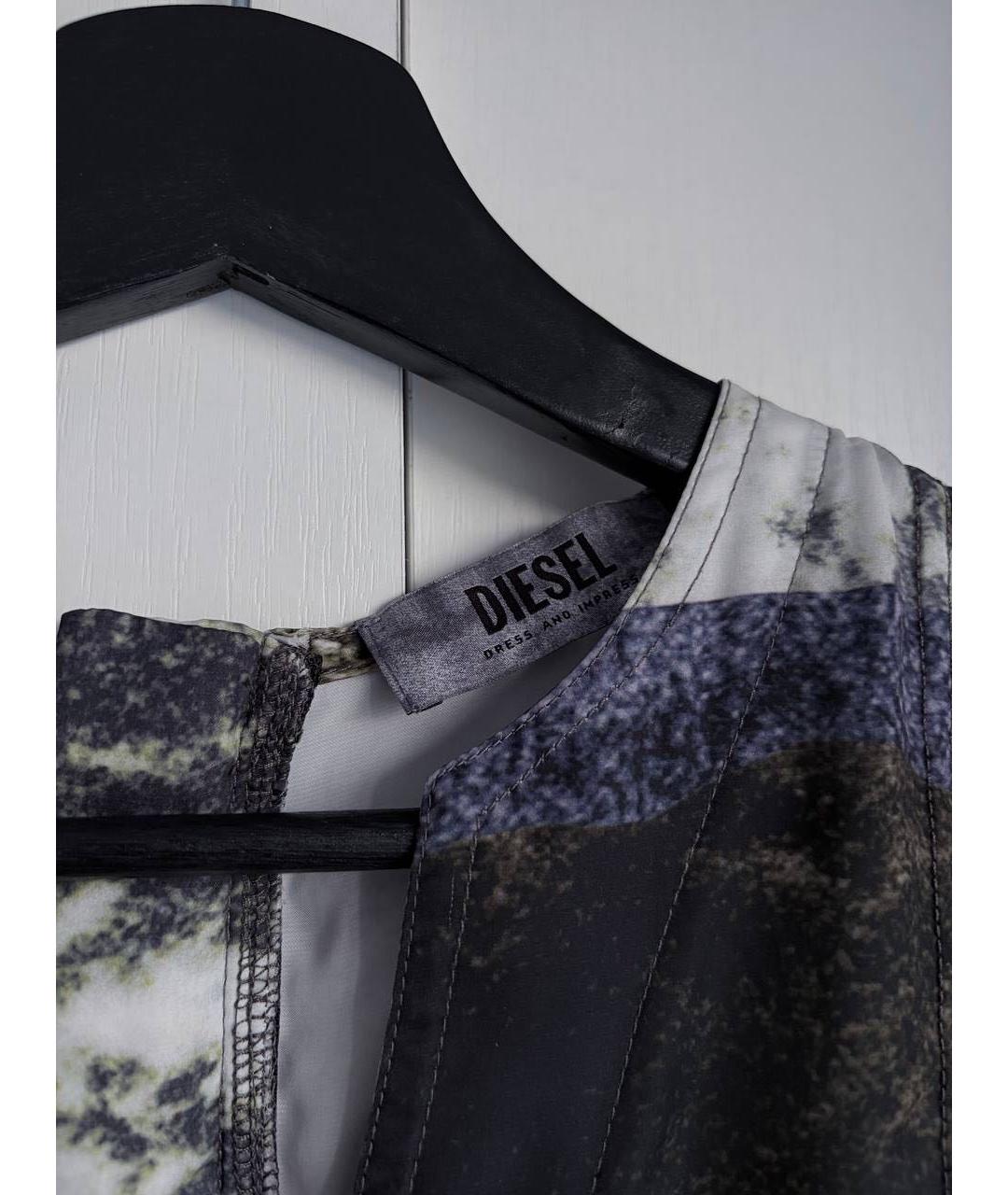 DIESEL Мульти шифоновое повседневное платье, фото 3