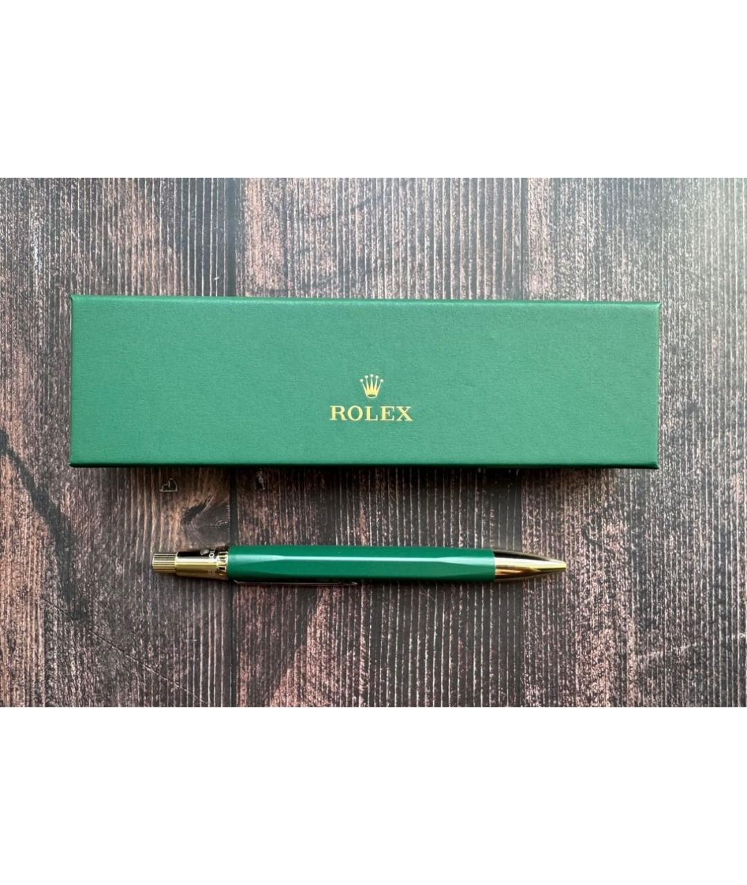 ROLEX Зеленая пластиковая шариковая ручка, фото 5