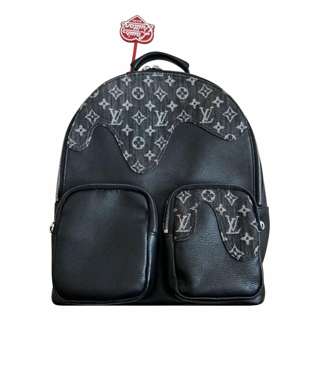 LOUIS VUITTON Черный кожаный рюкзак, фото 1
