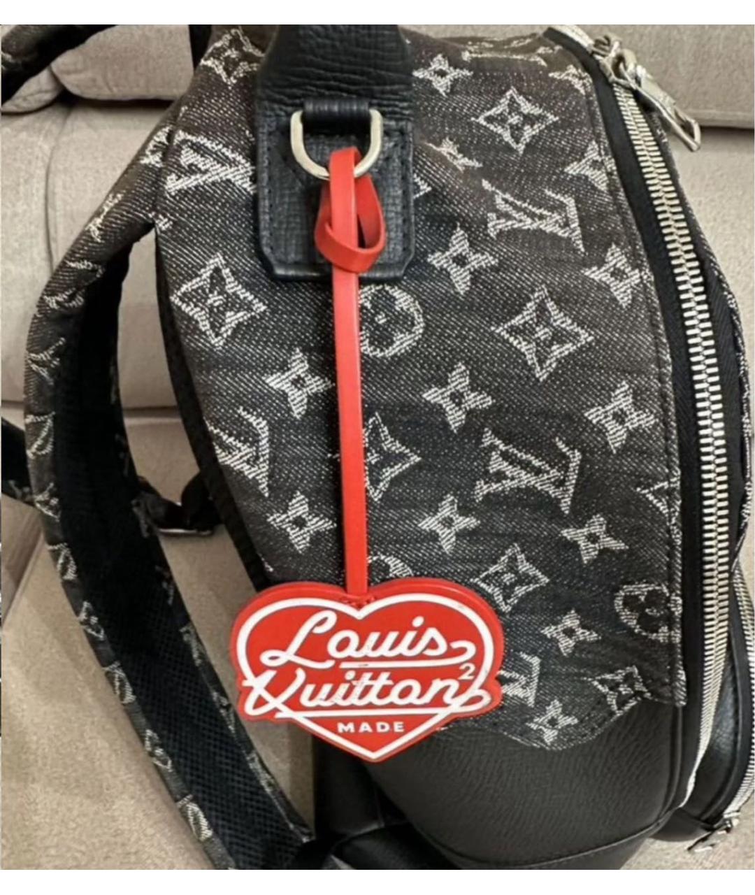 LOUIS VUITTON Черный кожаный рюкзак, фото 7