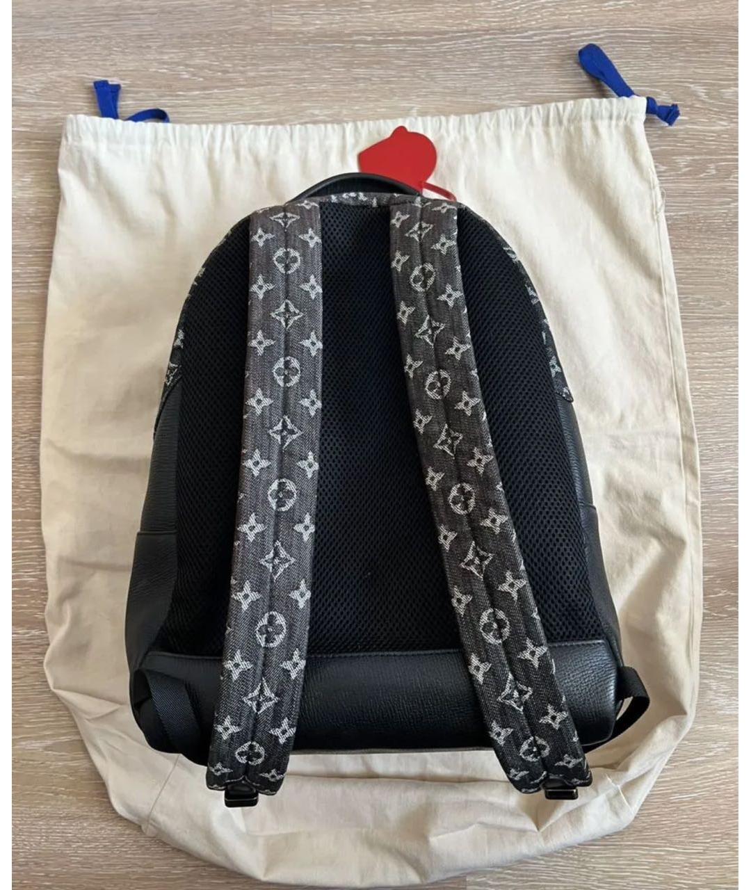 LOUIS VUITTON Черный кожаный рюкзак, фото 3