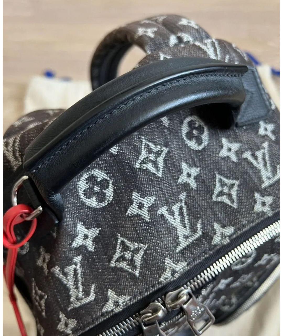 LOUIS VUITTON Черный кожаный рюкзак, фото 5