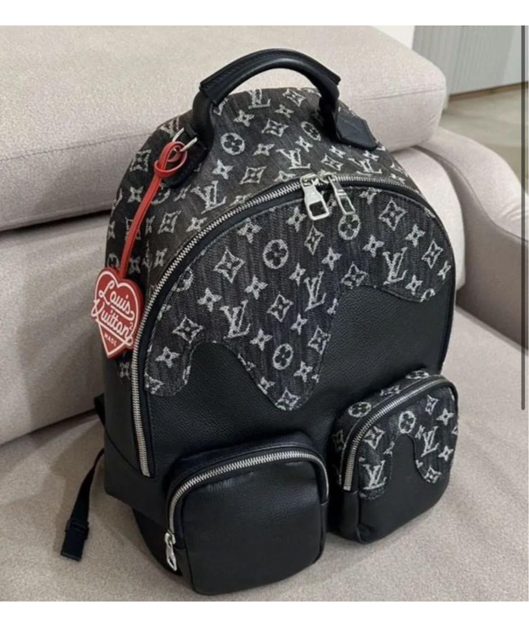 LOUIS VUITTON Черный кожаный рюкзак, фото 9