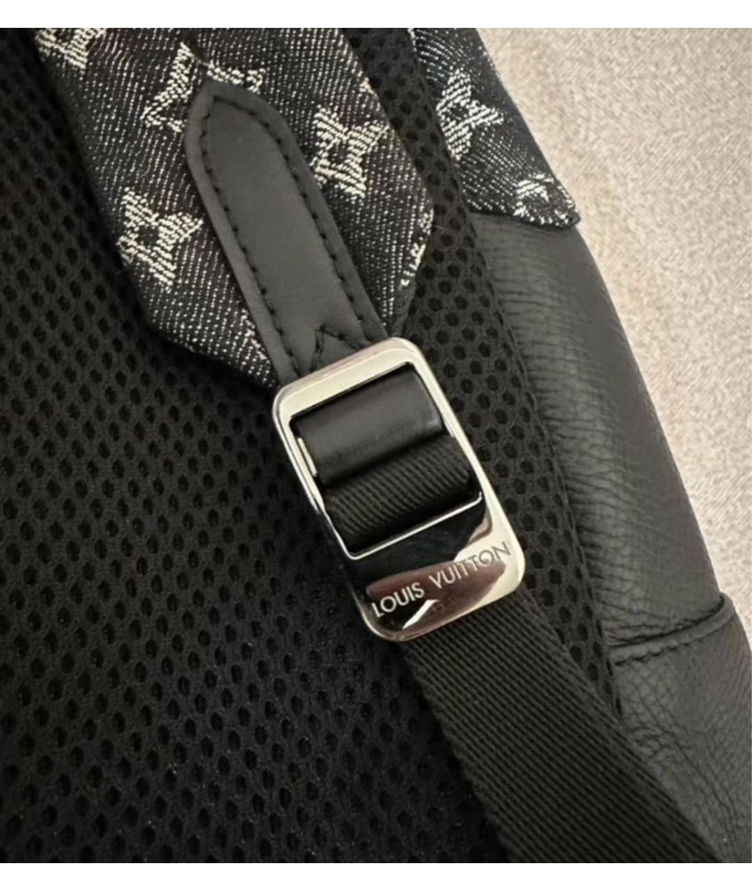 LOUIS VUITTON Черный кожаный рюкзак, фото 6