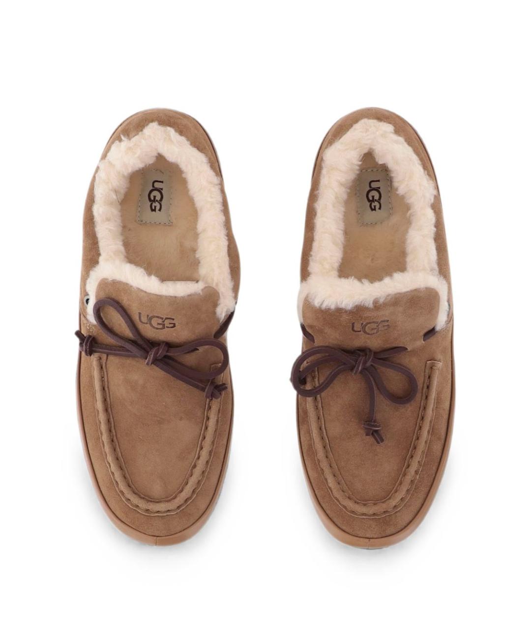 UGG Бежевые замшевые лоферы, фото 3