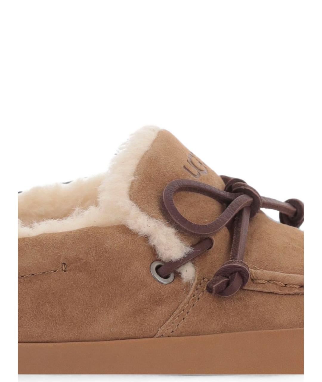 UGG Бежевые замшевые лоферы, фото 4