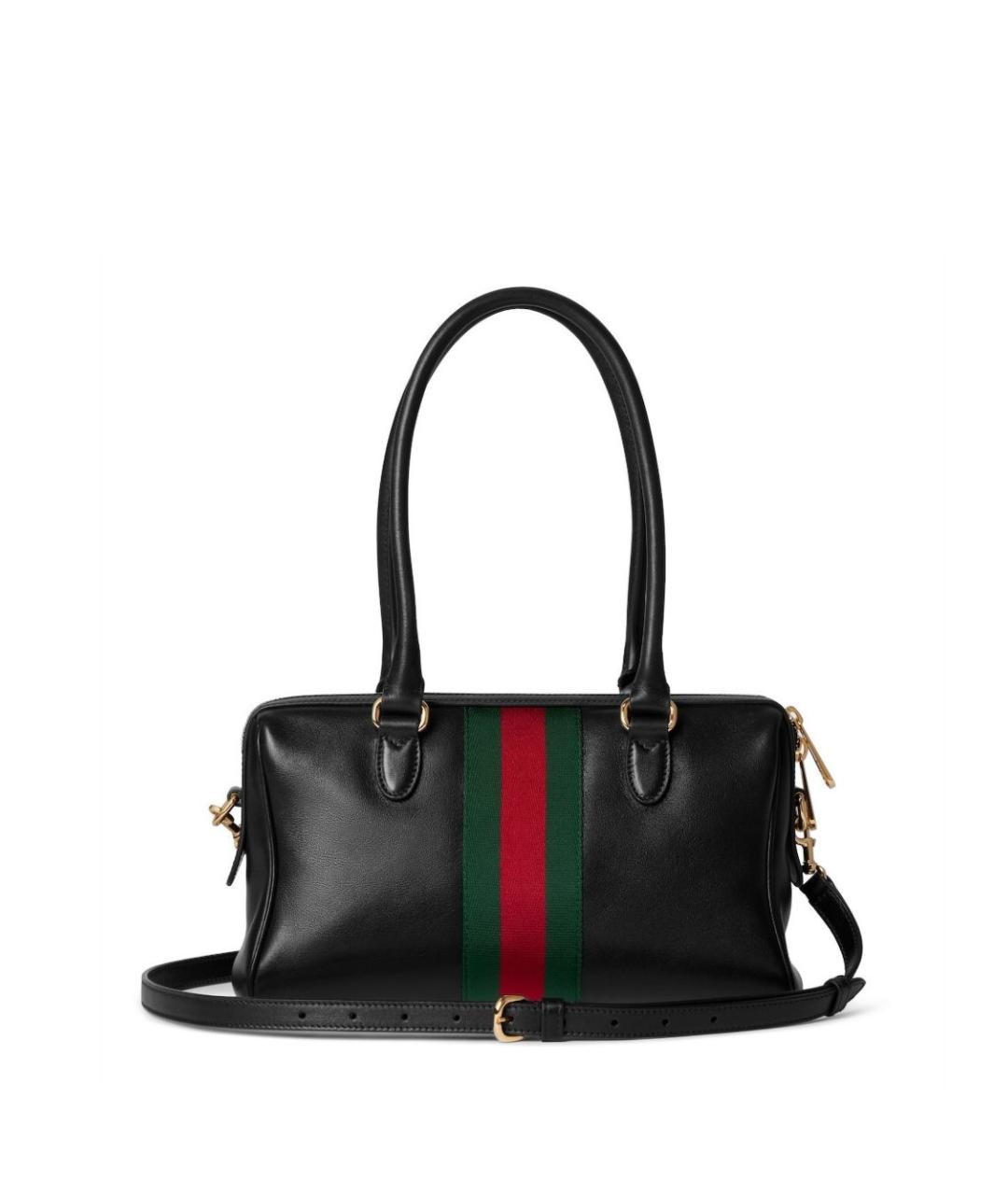 GUCCI Черная кожаная сумка через плечо, фото 4