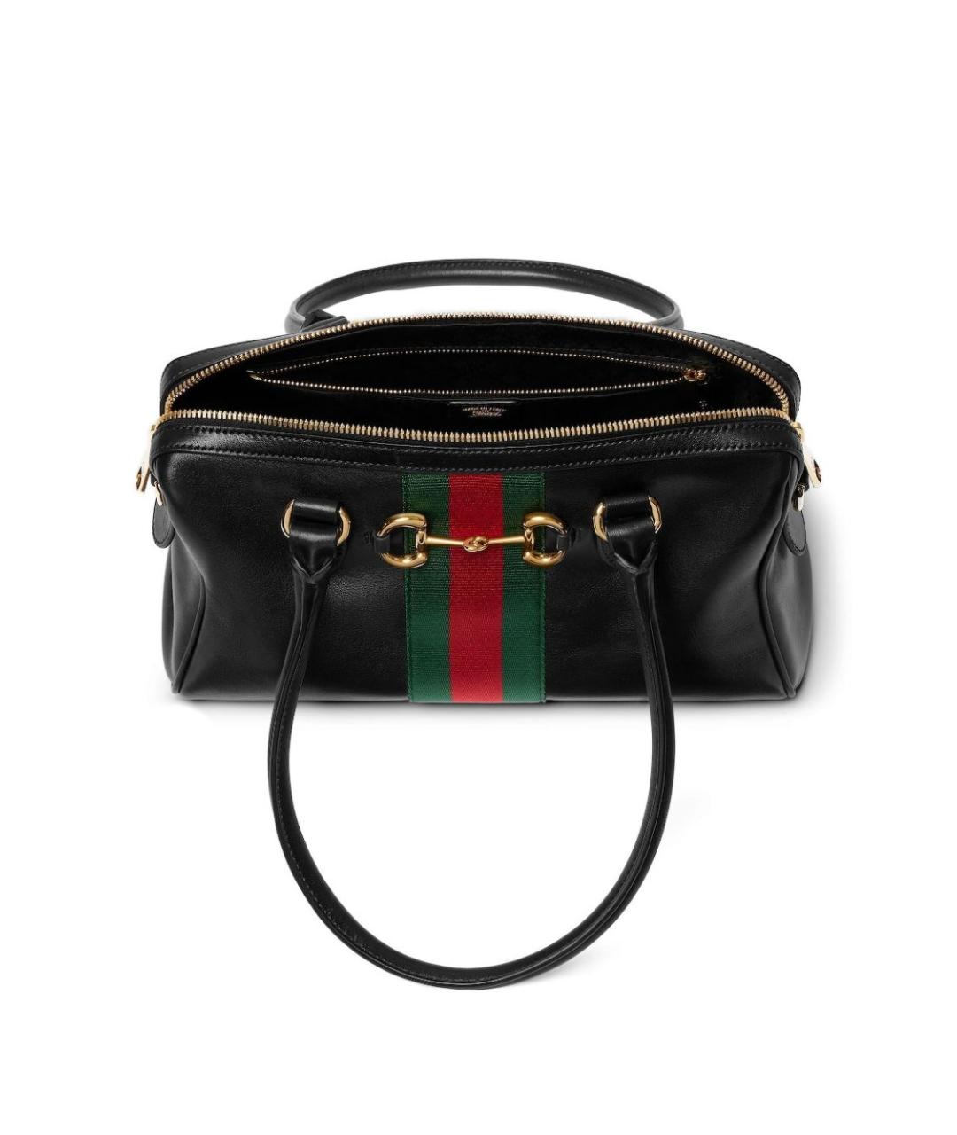 GUCCI Черная кожаная сумка через плечо, фото 5