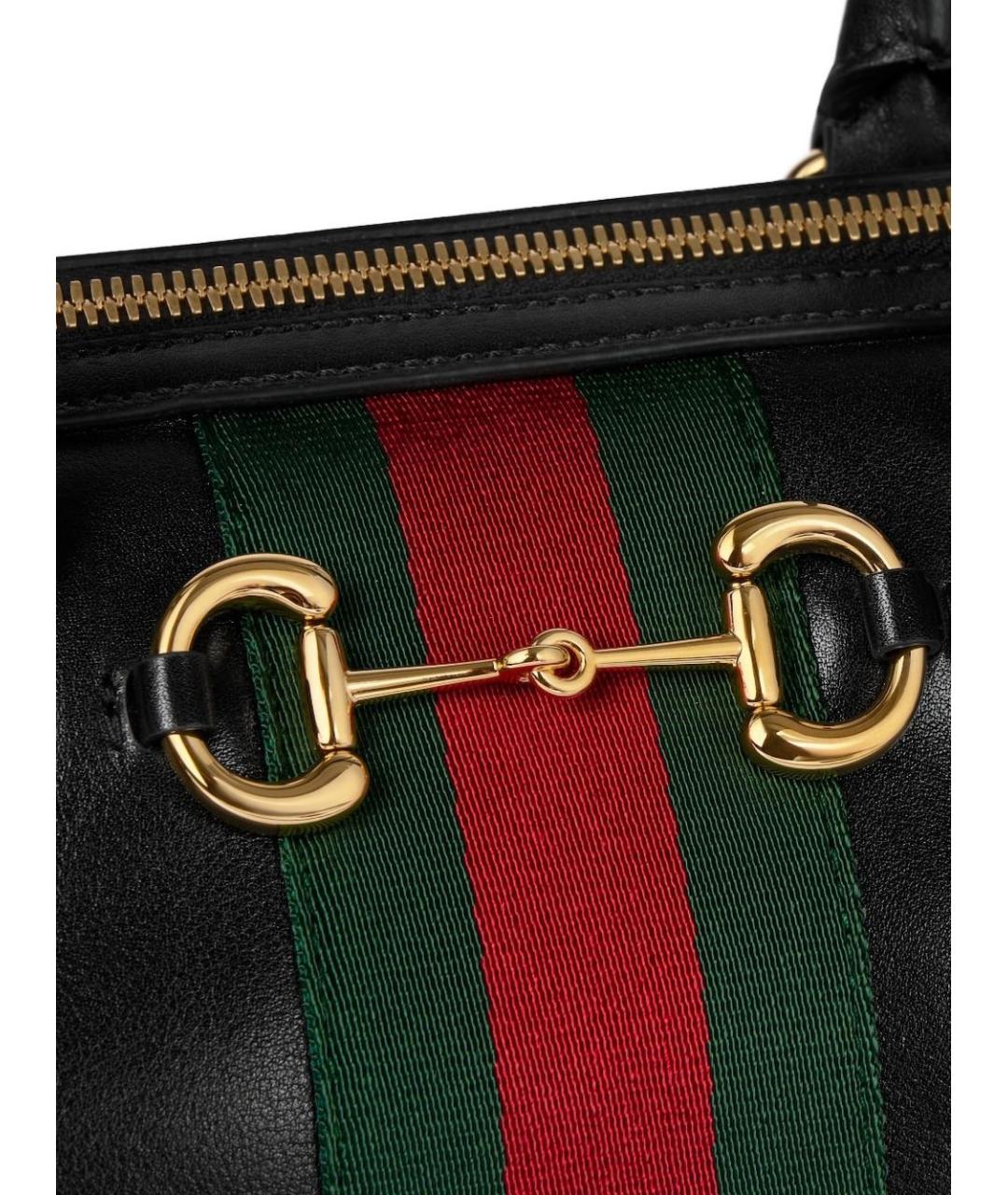 GUCCI Черная кожаная сумка через плечо, фото 2
