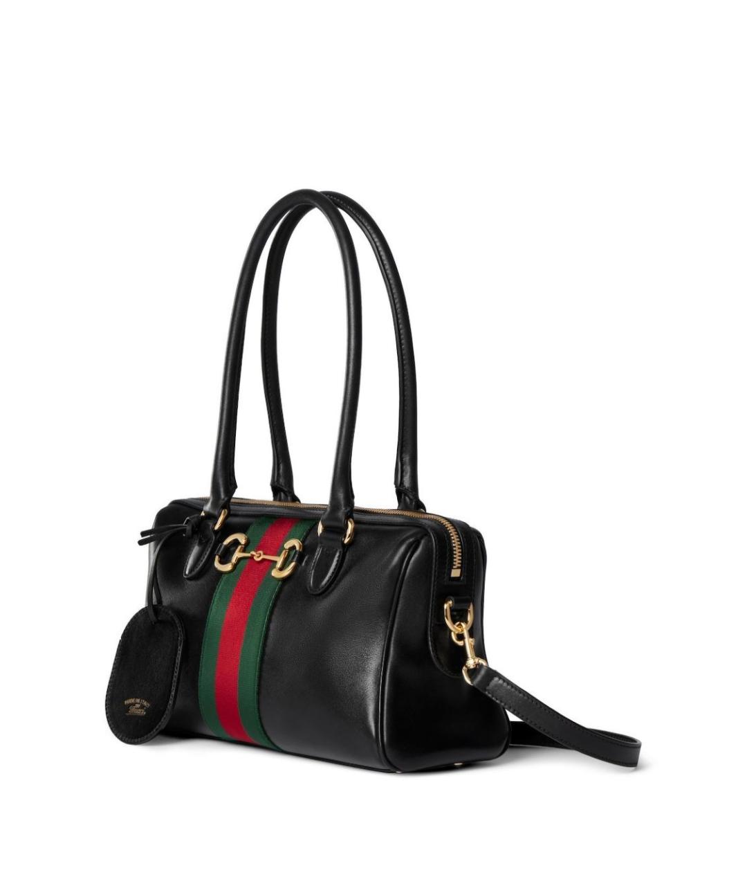 GUCCI Черная кожаная сумка через плечо, фото 3