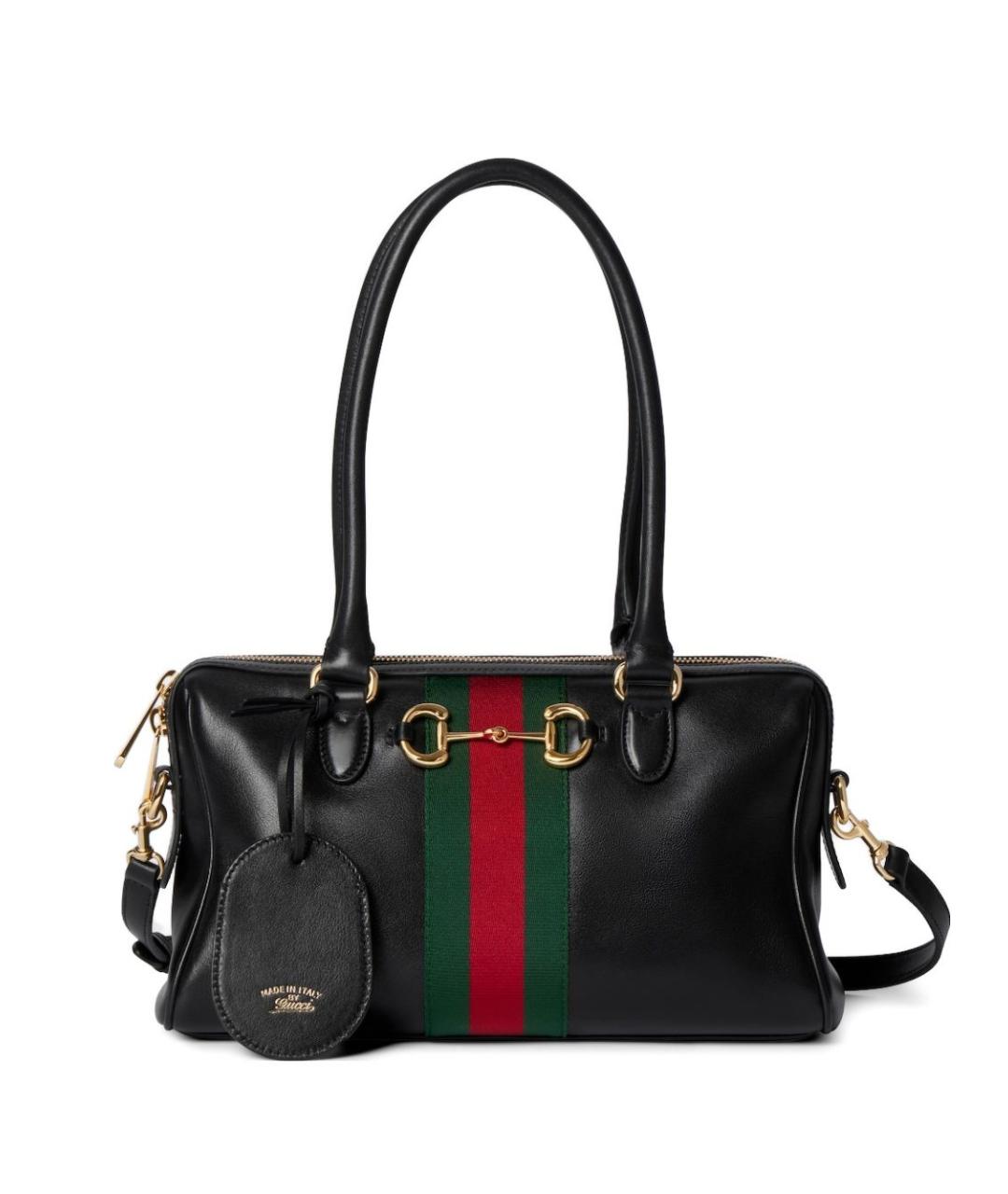 GUCCI Черная кожаная сумка через плечо, фото 6