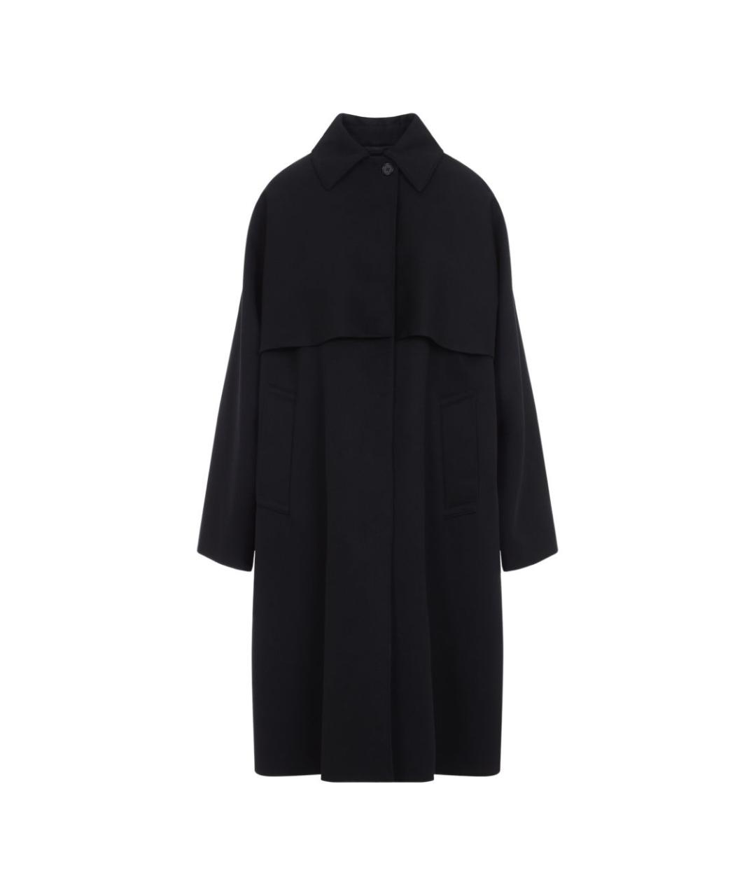 JIL SANDER Черное шерстяное пальто, фото 5