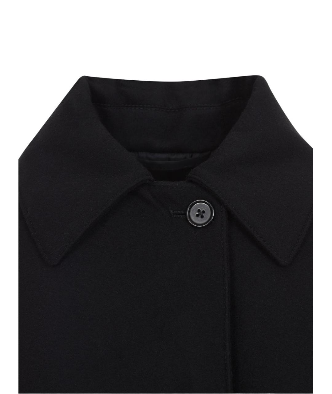 JIL SANDER Черное шерстяное пальто, фото 2