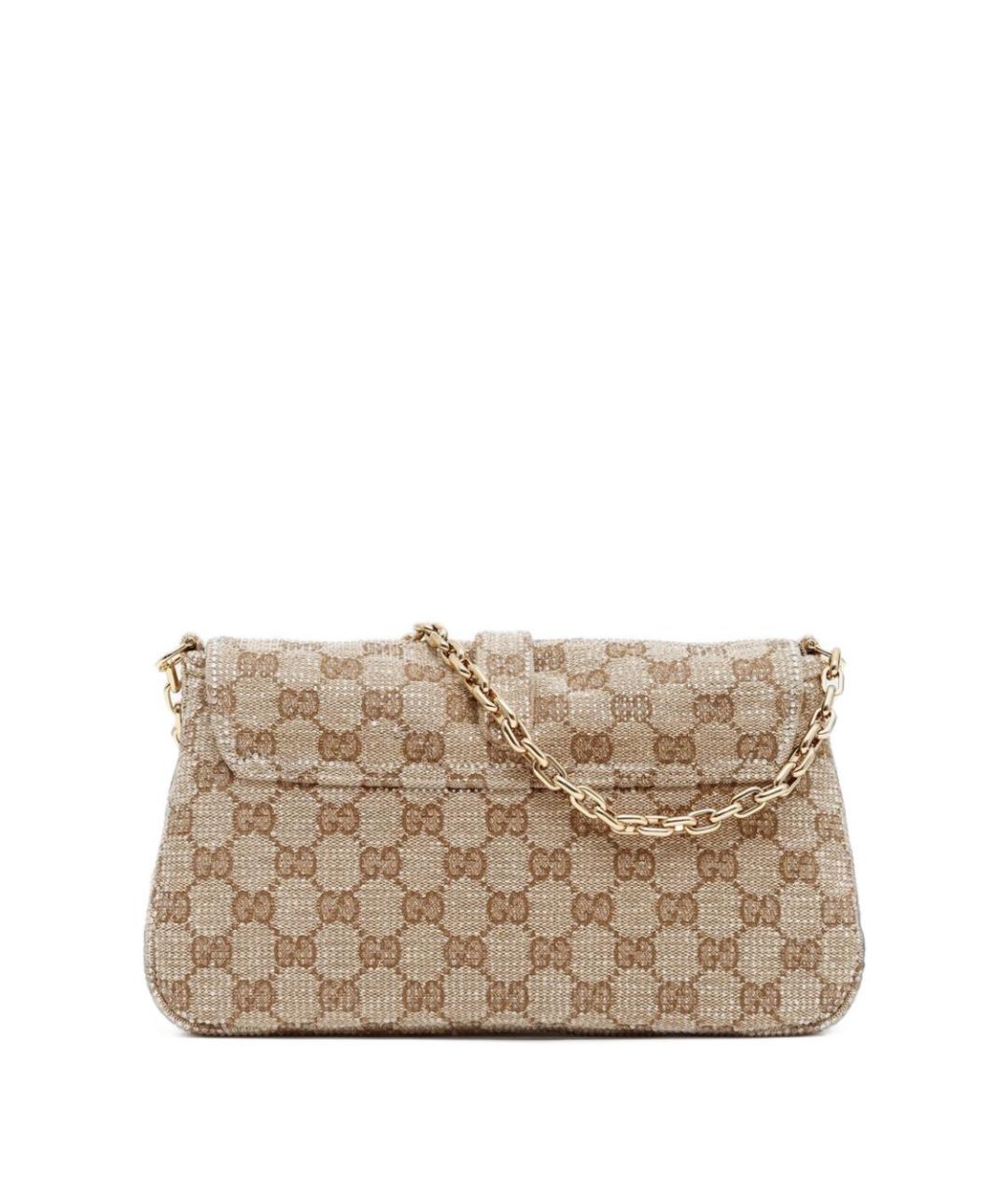 GUCCI Бежевая тканевая сумка через плечо, фото 2