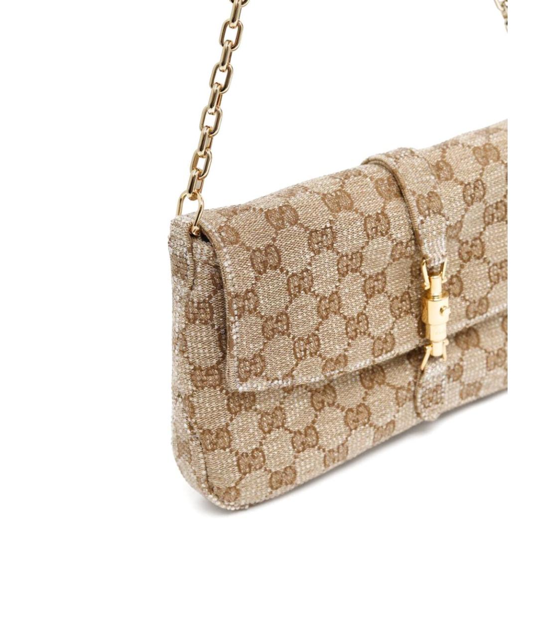 GUCCI Бежевая тканевая сумка через плечо, фото 3
