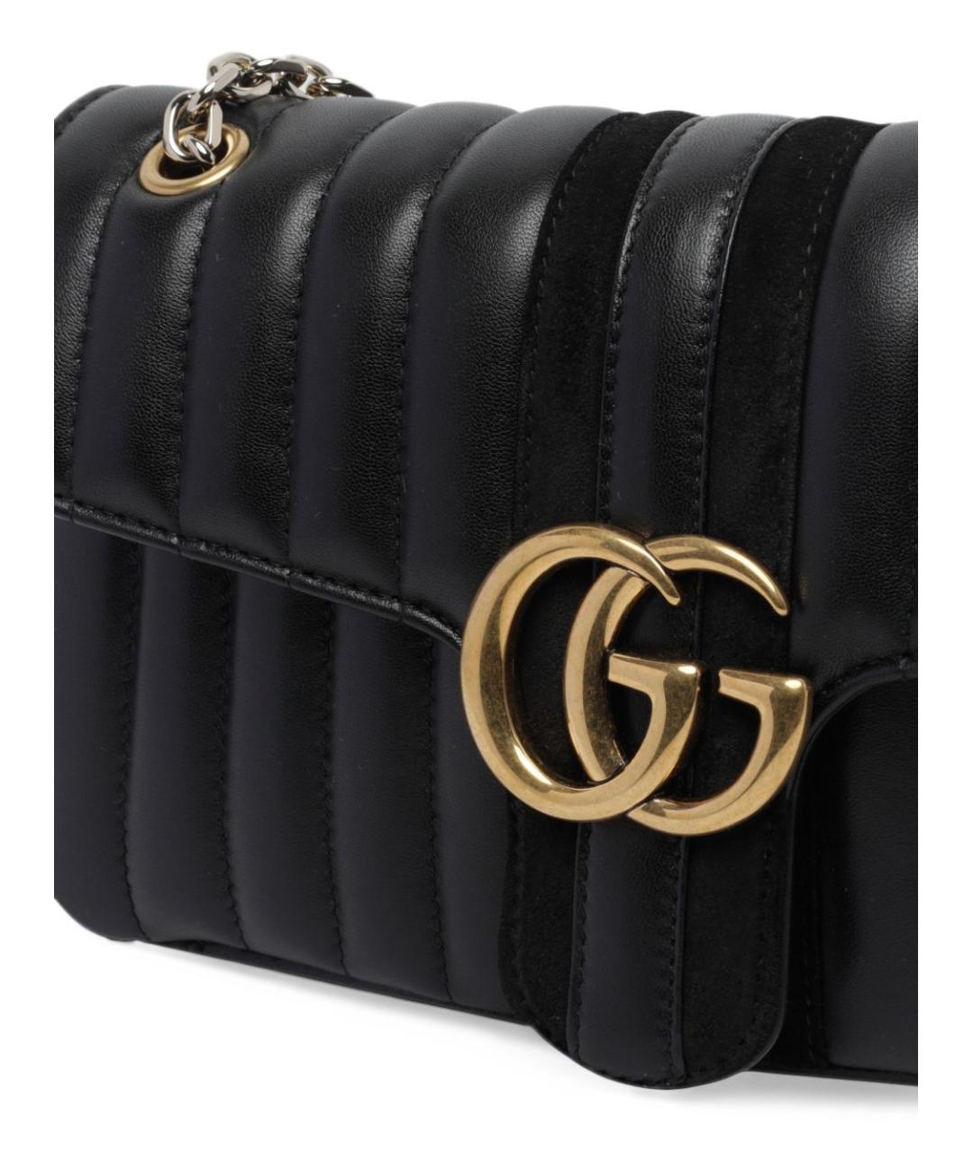 GUCCI Черная кожаная сумка через плечо, фото 3
