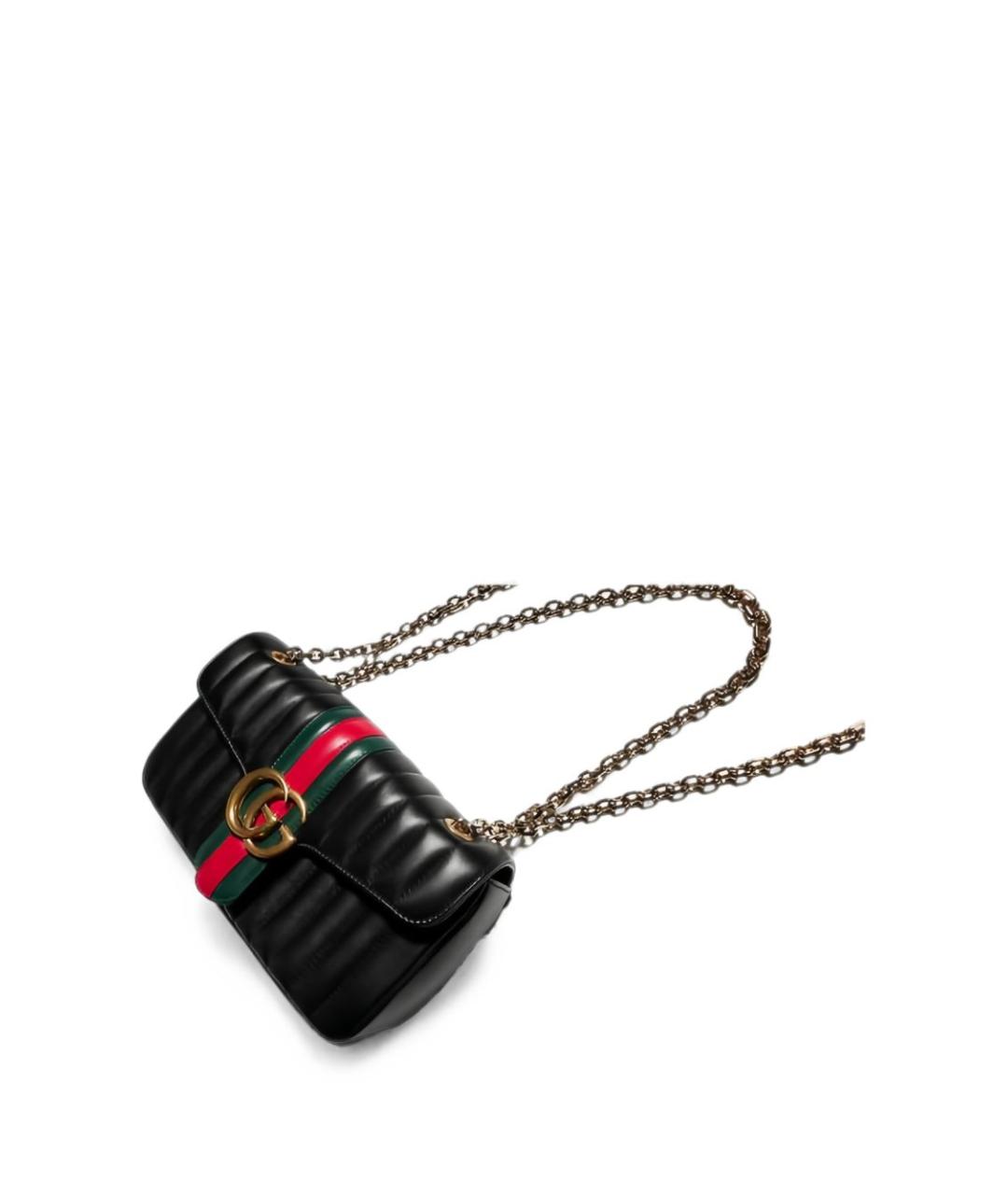 GUCCI Черная кожаная сумка через плечо, фото 4