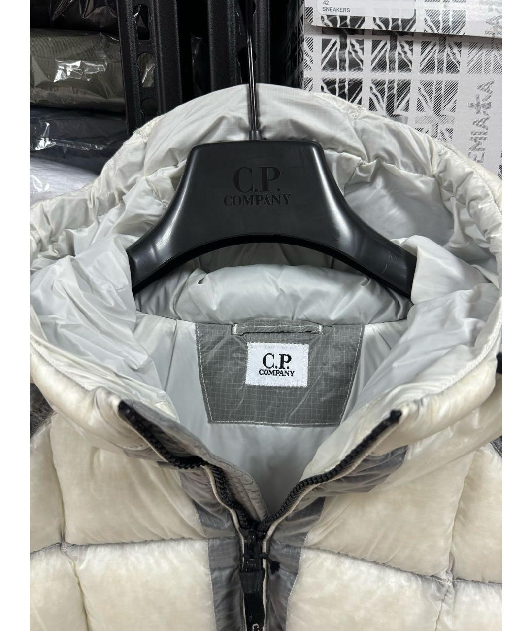 CP COMPANY Белый нейлоновый пуховик, фото 5