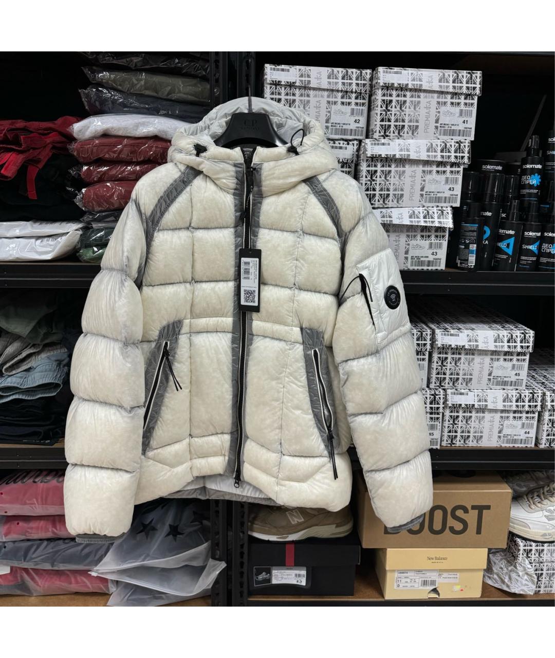 CP COMPANY Белый нейлоновый пуховик, фото 8