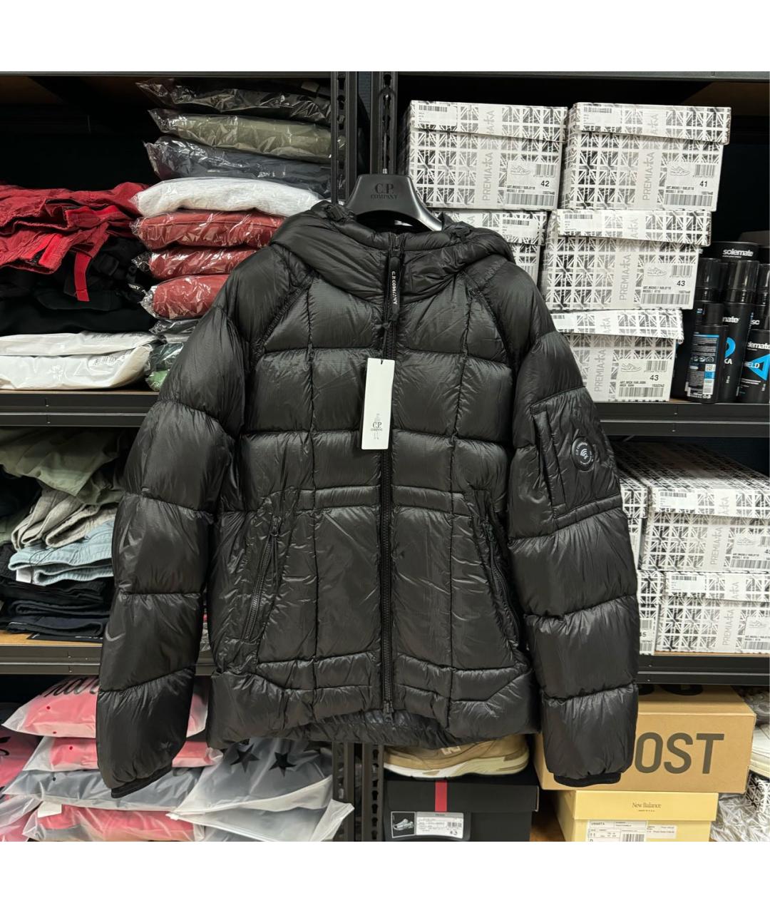 CP COMPANY Черный нейлоновый пуховик, фото 9