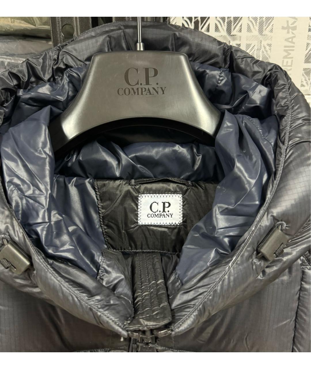 CP COMPANY Темно-синий нейлоновый пуховик, фото 3