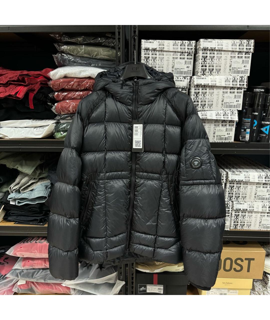 CP COMPANY Темно-синий нейлоновый пуховик, фото 8