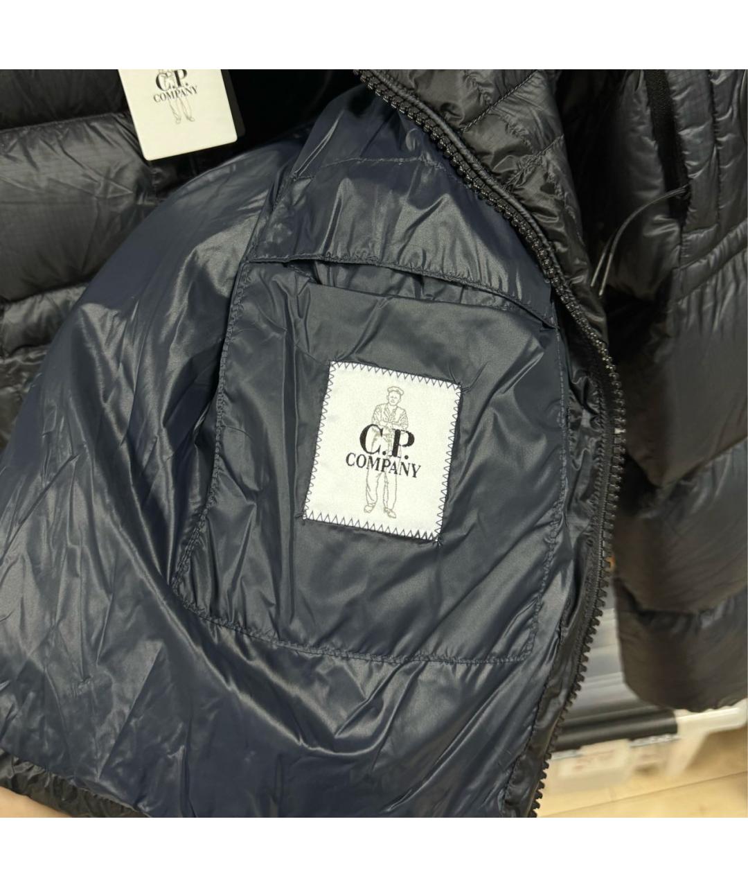 CP COMPANY Темно-синий нейлоновый пуховик, фото 5
