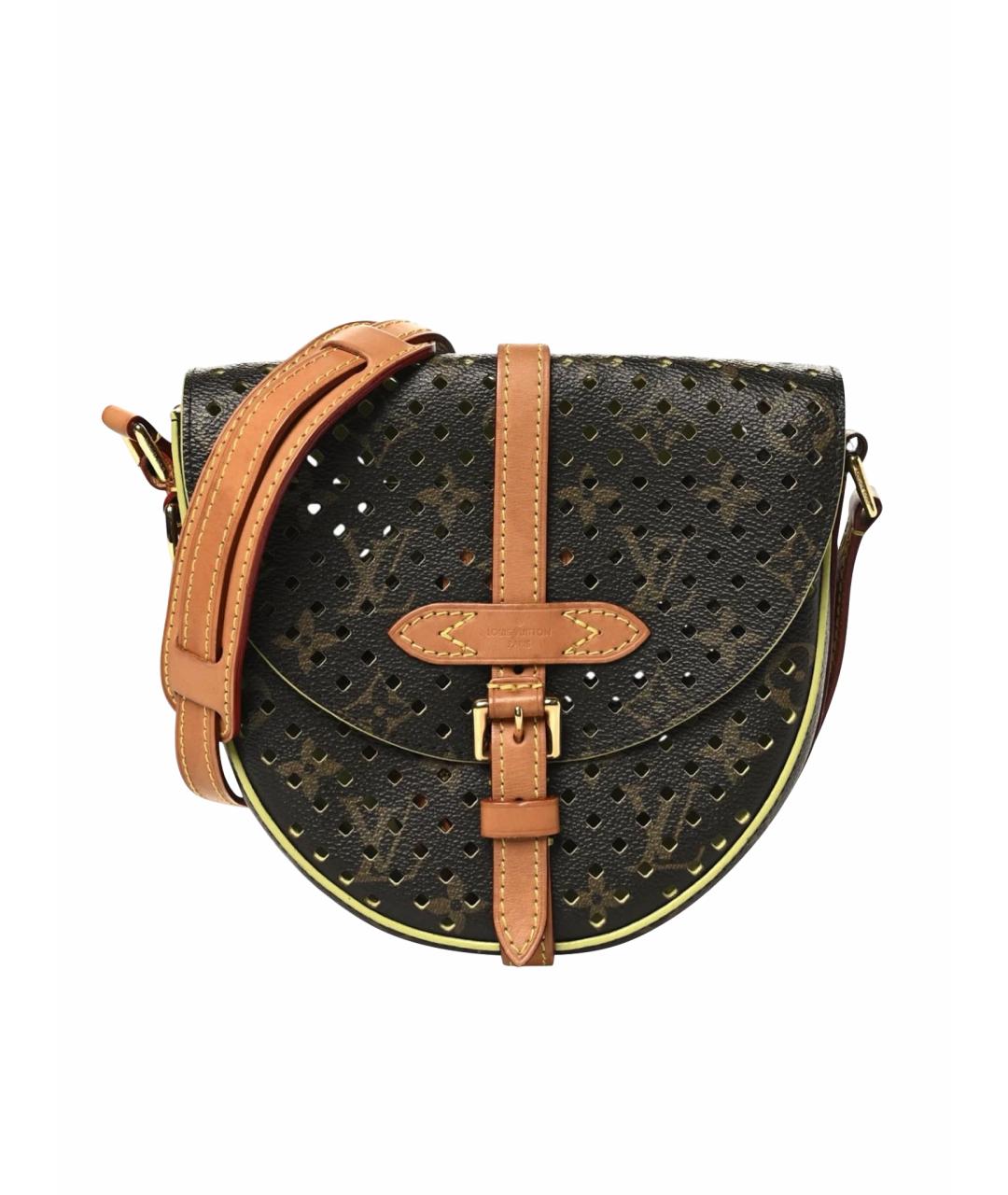 LOUIS VUITTON Коричневая кожаная сумка через плечо, фото 1