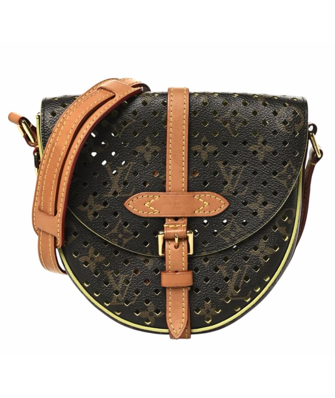 LOUIS VUITTON Коричневая кожаная сумка через плечо, фото 9