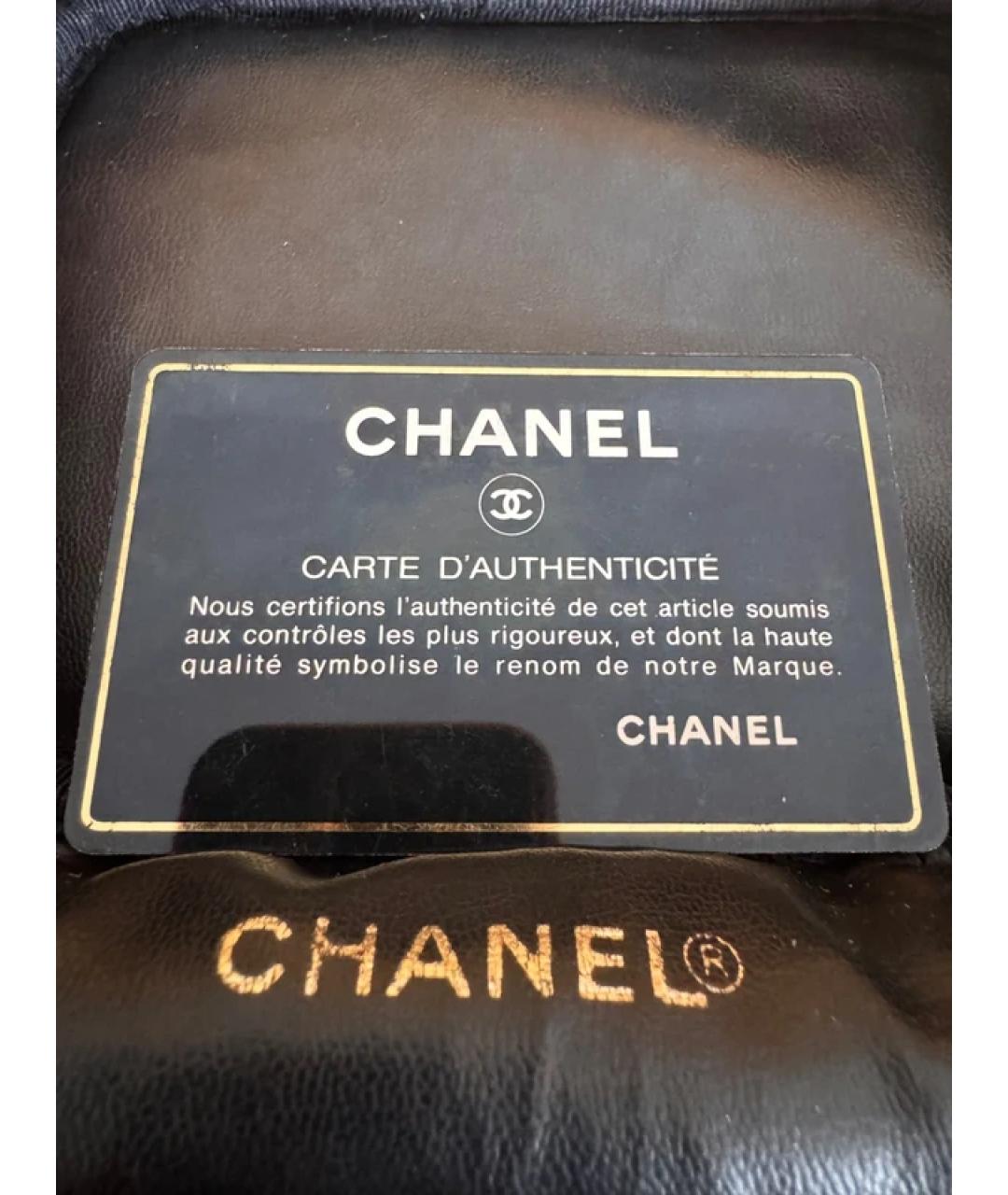 CHANEL Черная кожаная косметичка, фото 5