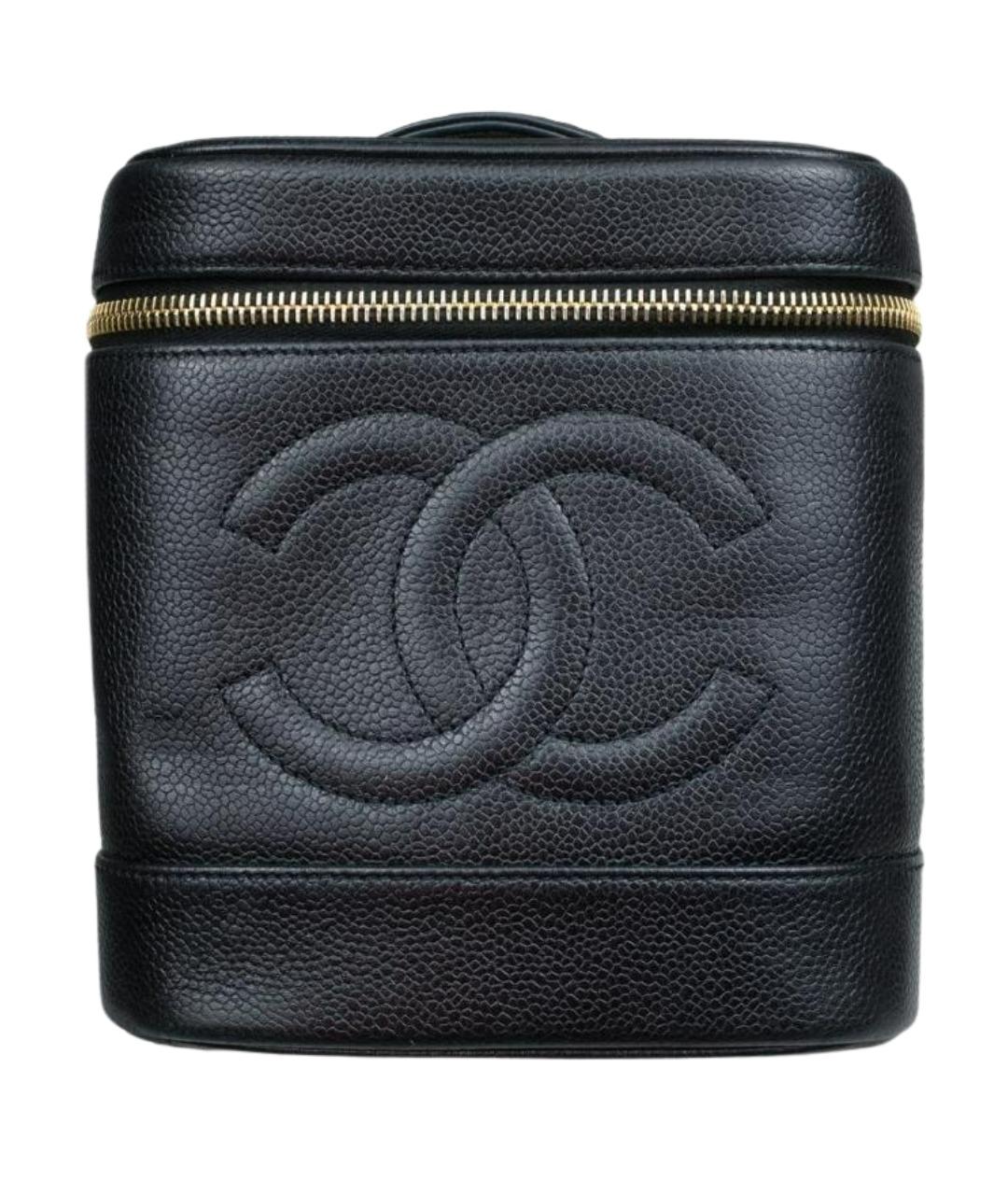CHANEL Черная кожаная косметичка, фото 1