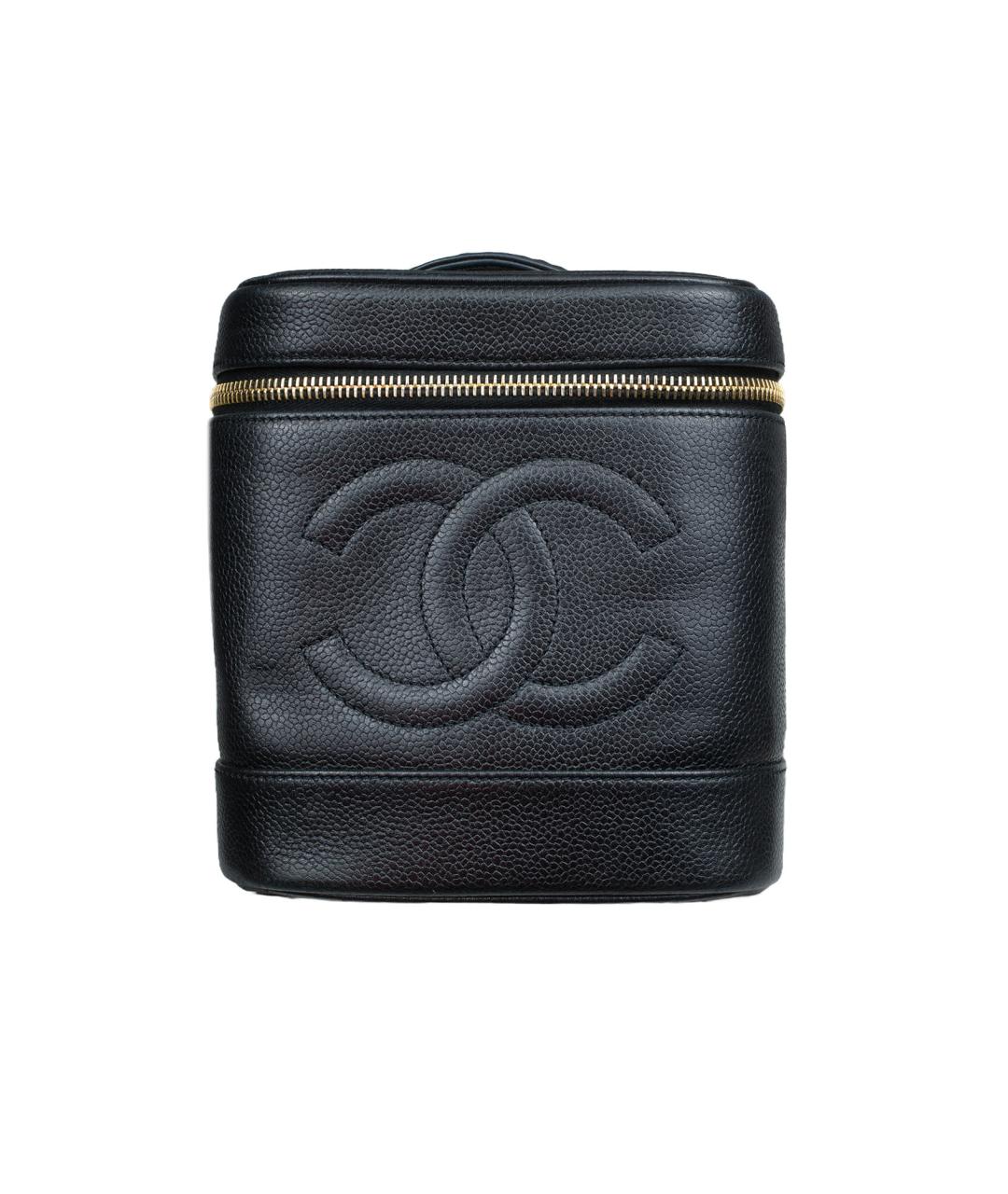 CHANEL Черная кожаная косметичка, фото 6