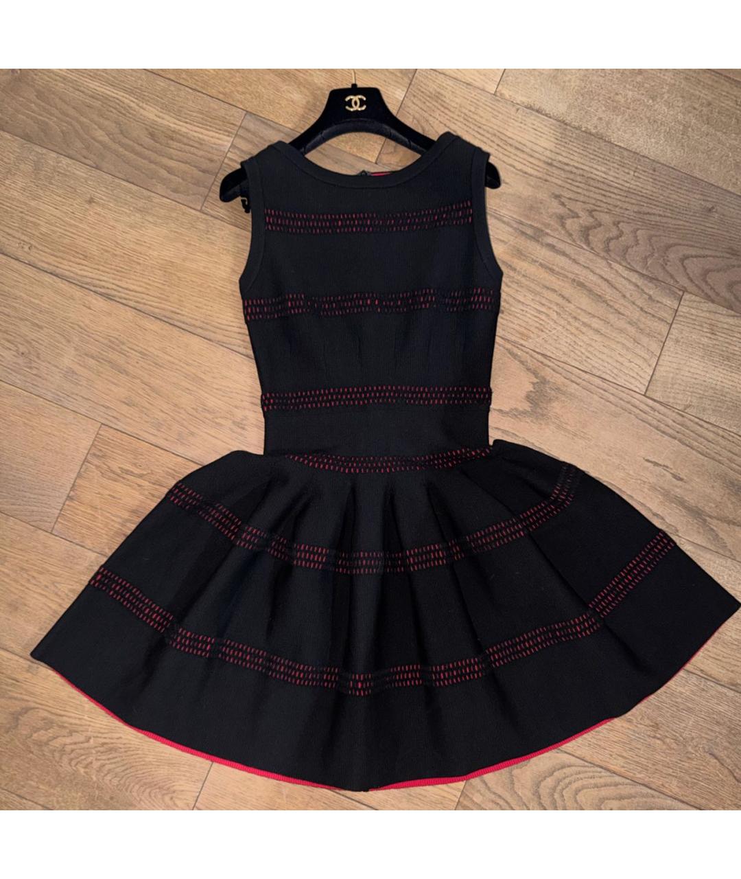 ALAIA Черное шерстяное коктейльное платье, фото 9